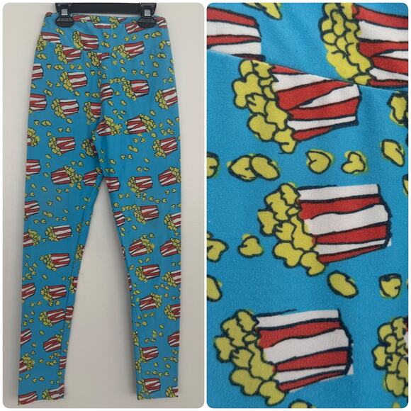 Lularoe Popcorn Print Leggings, Unicorn Print! - Picture 1 of 8